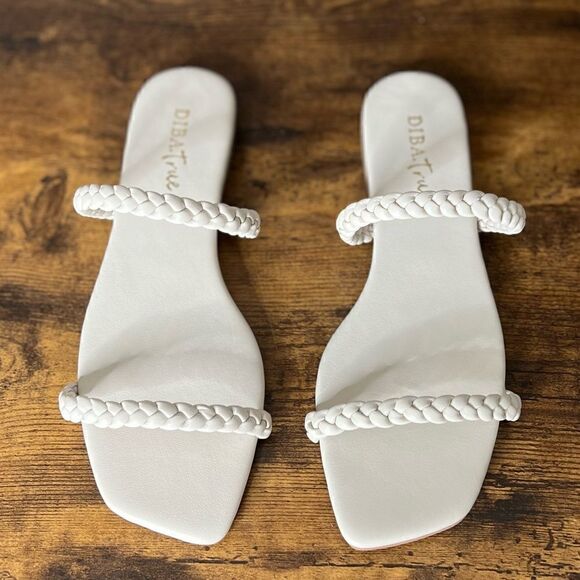Diba True Jo Vial Leather Braided Sandal in Off White, Size 9. New in Box! - Picture 5 of 16
